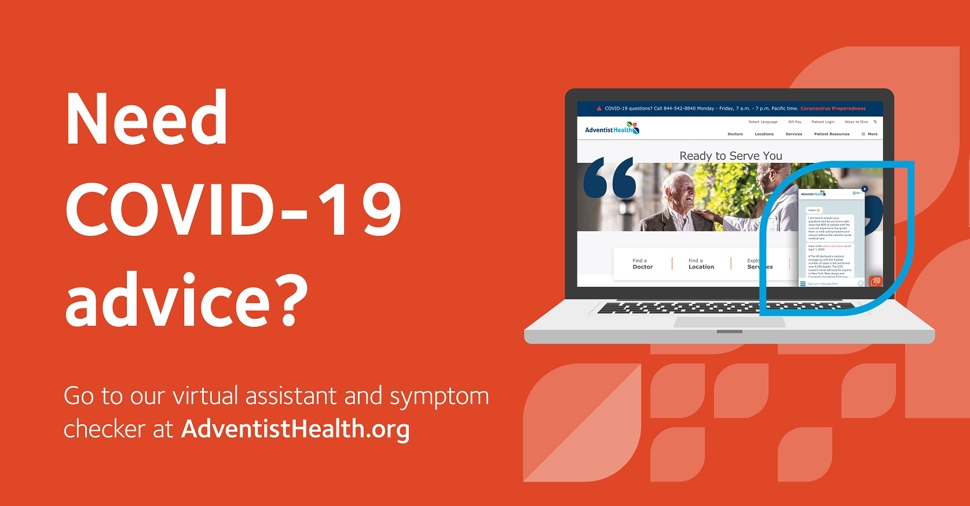 Adventist Health launches COVID-19 Virtual Assistant and Symptom Checker
