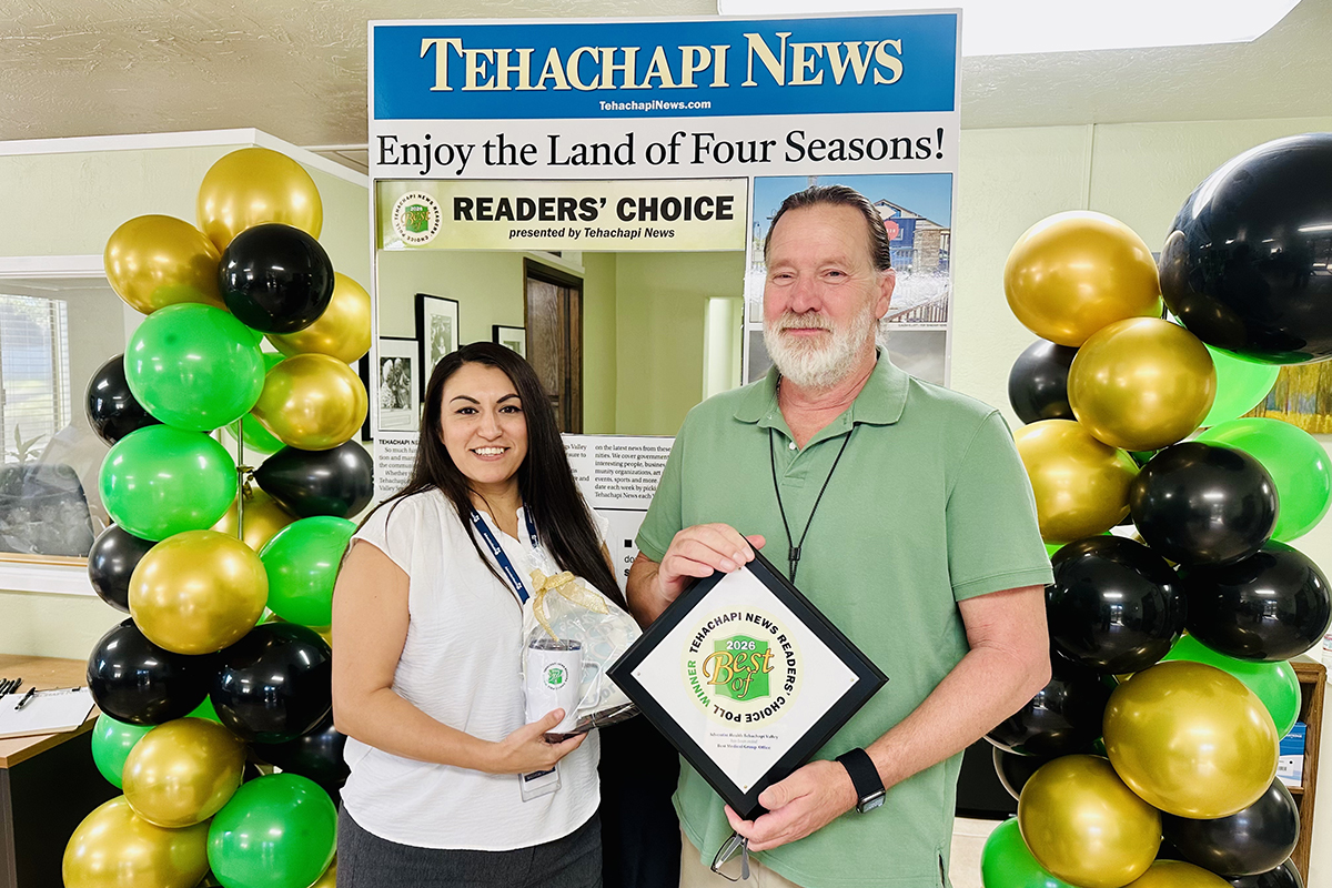 Voted Best Medical Group/Office in Tehachapi 